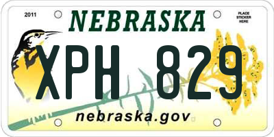 NE license plate XPH829