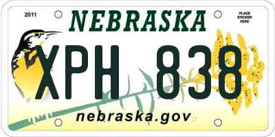 NE license plate XPH838