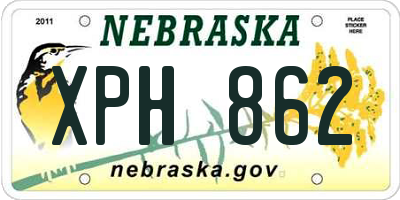 NE license plate XPH862