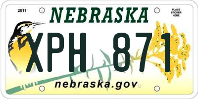 NE license plate XPH871
