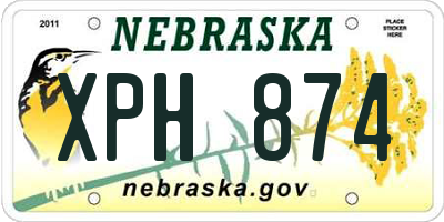 NE license plate XPH874