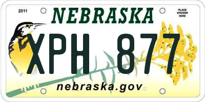 NE license plate XPH877