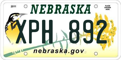 NE license plate XPH892