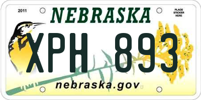NE license plate XPH893
