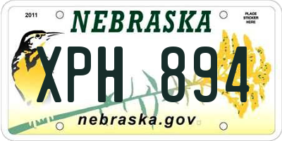 NE license plate XPH894