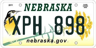 NE license plate XPH898