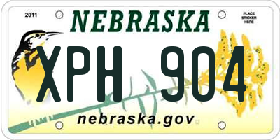 NE license plate XPH904