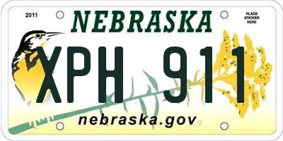 NE license plate XPH911