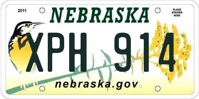 NE license plate XPH914