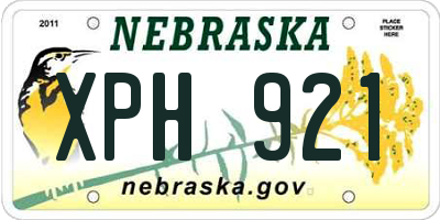 NE license plate XPH921