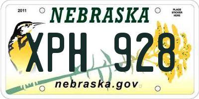 NE license plate XPH928