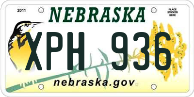 NE license plate XPH936