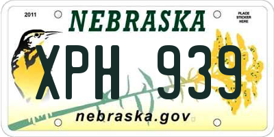 NE license plate XPH939