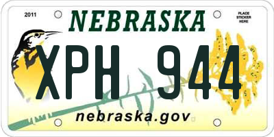 NE license plate XPH944