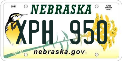NE license plate XPH950