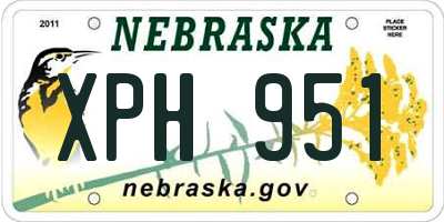 NE license plate XPH951