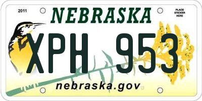 NE license plate XPH953