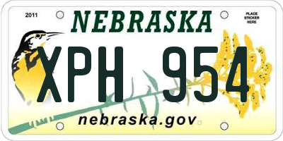 NE license plate XPH954