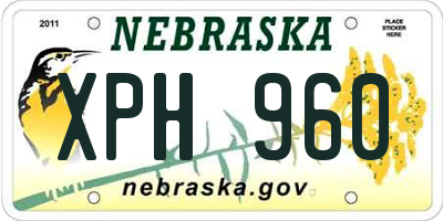 NE license plate XPH960
