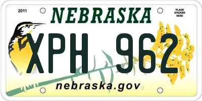 NE license plate XPH962