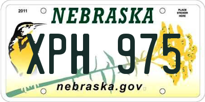 NE license plate XPH975