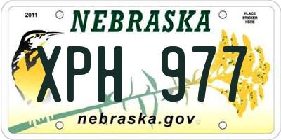 NE license plate XPH977