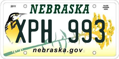 NE license plate XPH993