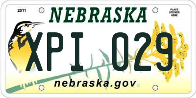 NE license plate XPI029