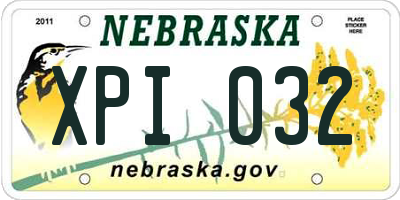 NE license plate XPI032