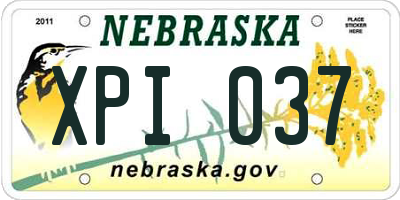NE license plate XPI037