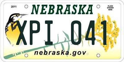 NE license plate XPI041
