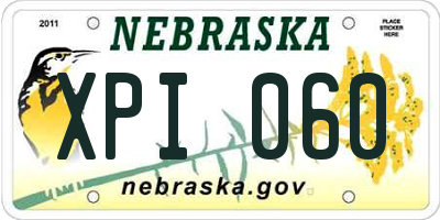 NE license plate XPI060