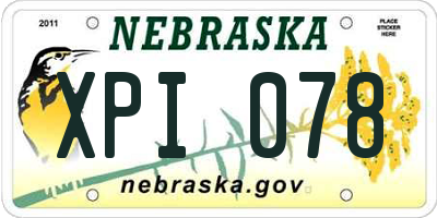 NE license plate XPI078