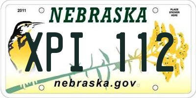 NE license plate XPI112