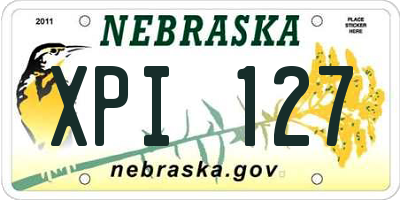 NE license plate XPI127