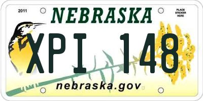 NE license plate XPI148