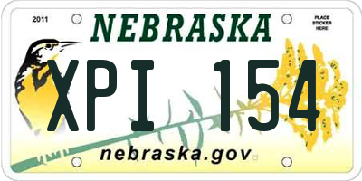NE license plate XPI154
