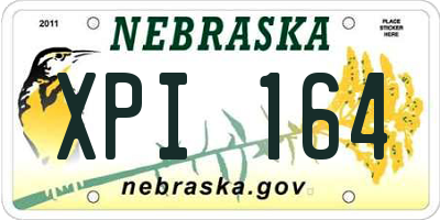 NE license plate XPI164