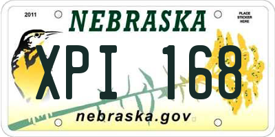NE license plate XPI168