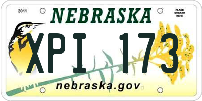 NE license plate XPI173