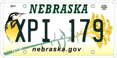 NE license plate XPI179