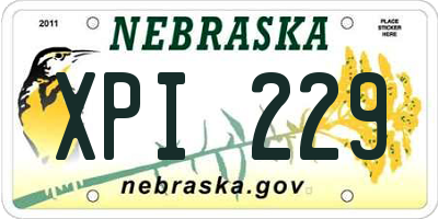 NE license plate XPI229