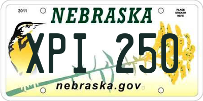 NE license plate XPI250