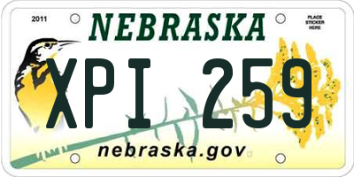 NE license plate XPI259