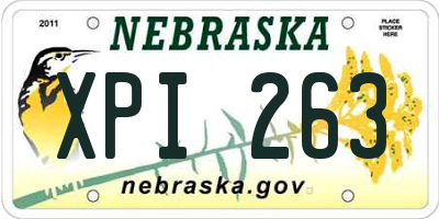 NE license plate XPI263