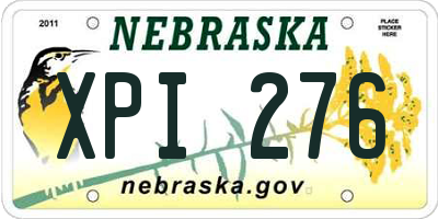 NE license plate XPI276