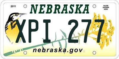 NE license plate XPI277