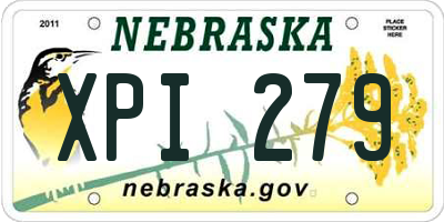 NE license plate XPI279