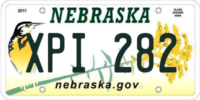 NE license plate XPI282