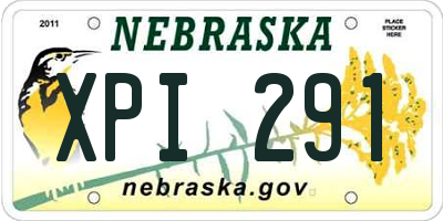 NE license plate XPI291